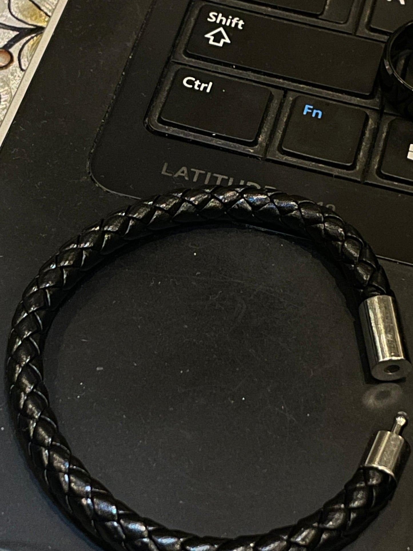 Black Braided leather Breacelet