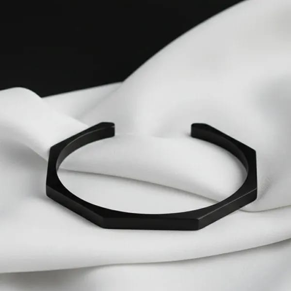 Matte Black Cuff Bracelet