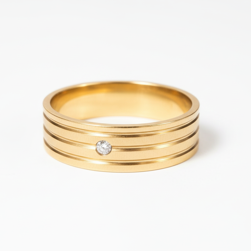 Golden Crest Diamond Ring