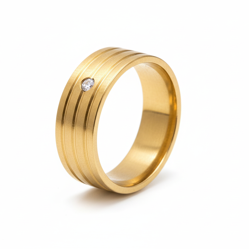 Golden Crest Diamond Ring